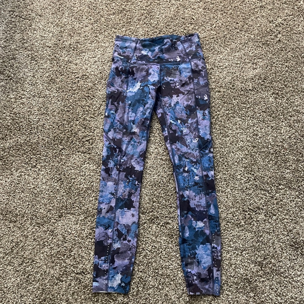 lululemon athletica Blue & Purple Printed High-Rise Leggings